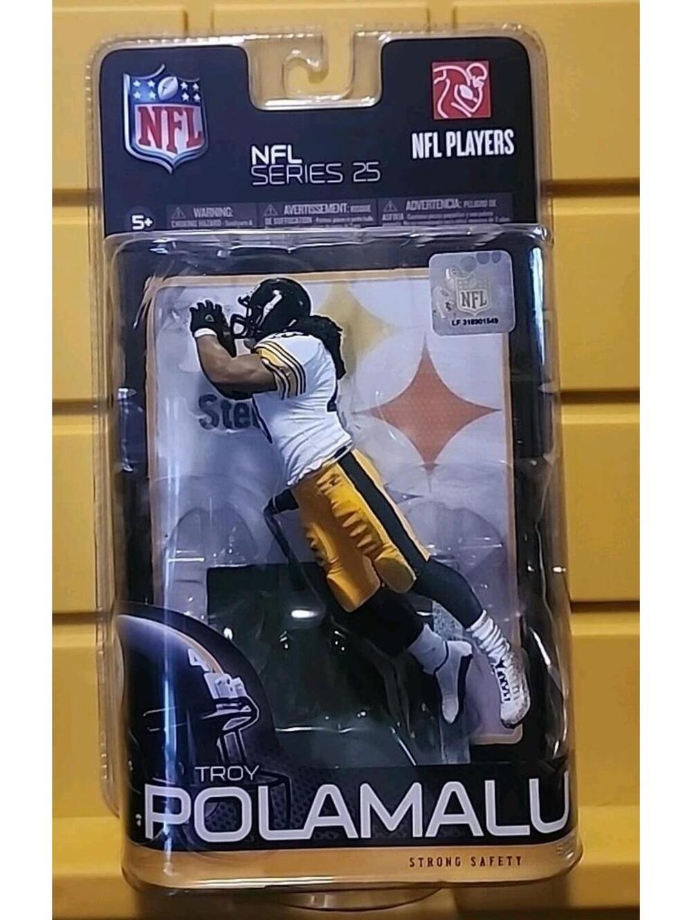Troy Polamalu McFarlane Figure Pittsburgh Steelers Series 25 White Jersey